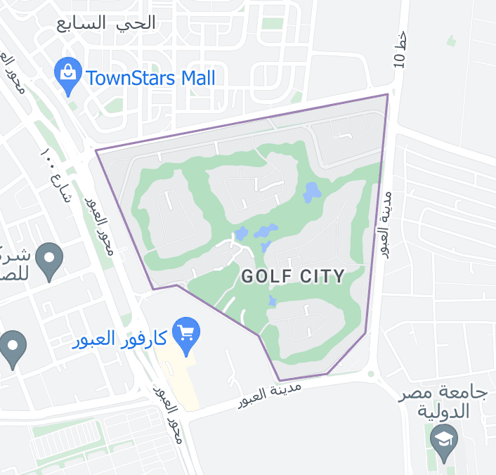 خريطة جولف ستي العبور عوده للتطوير العقاري e1774887028301
