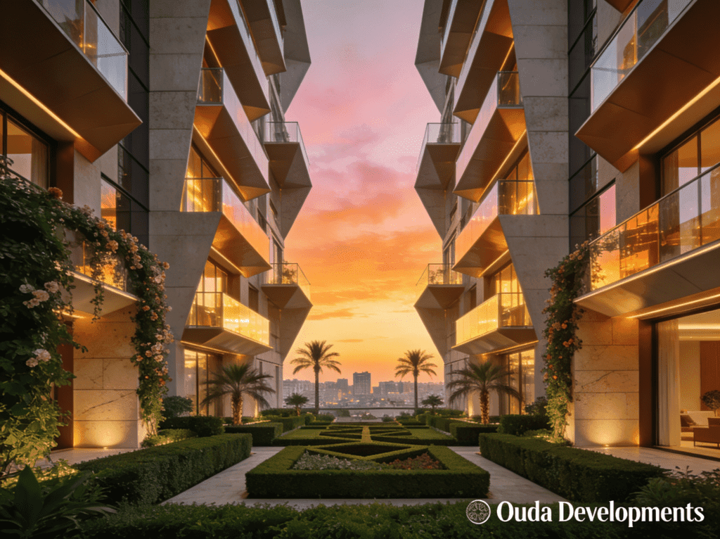 شقق سكنية فاخرة من شركة عودة للتطوير العقاري Ouda Developments في التجمع الخامس بالقاهرة الجديدة.